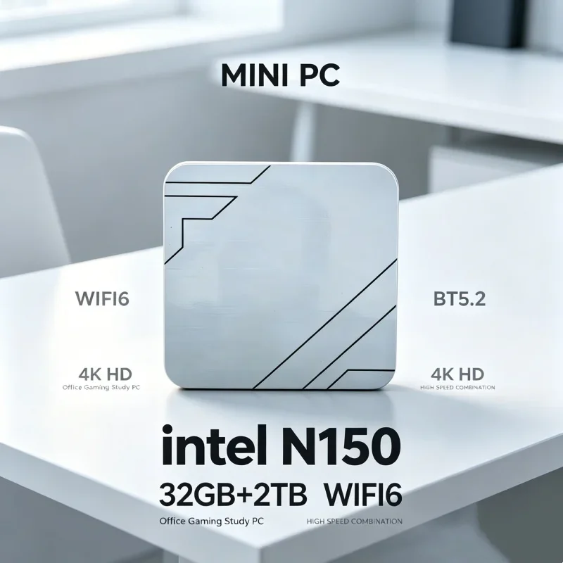 

2026 Empyrean Core N150 MINI PC Graceful Global Task Rig Plentiful RAM 1TB SSD Blazing WIFI 6 BT5.2 Polished 4K HD Pocket Gaming