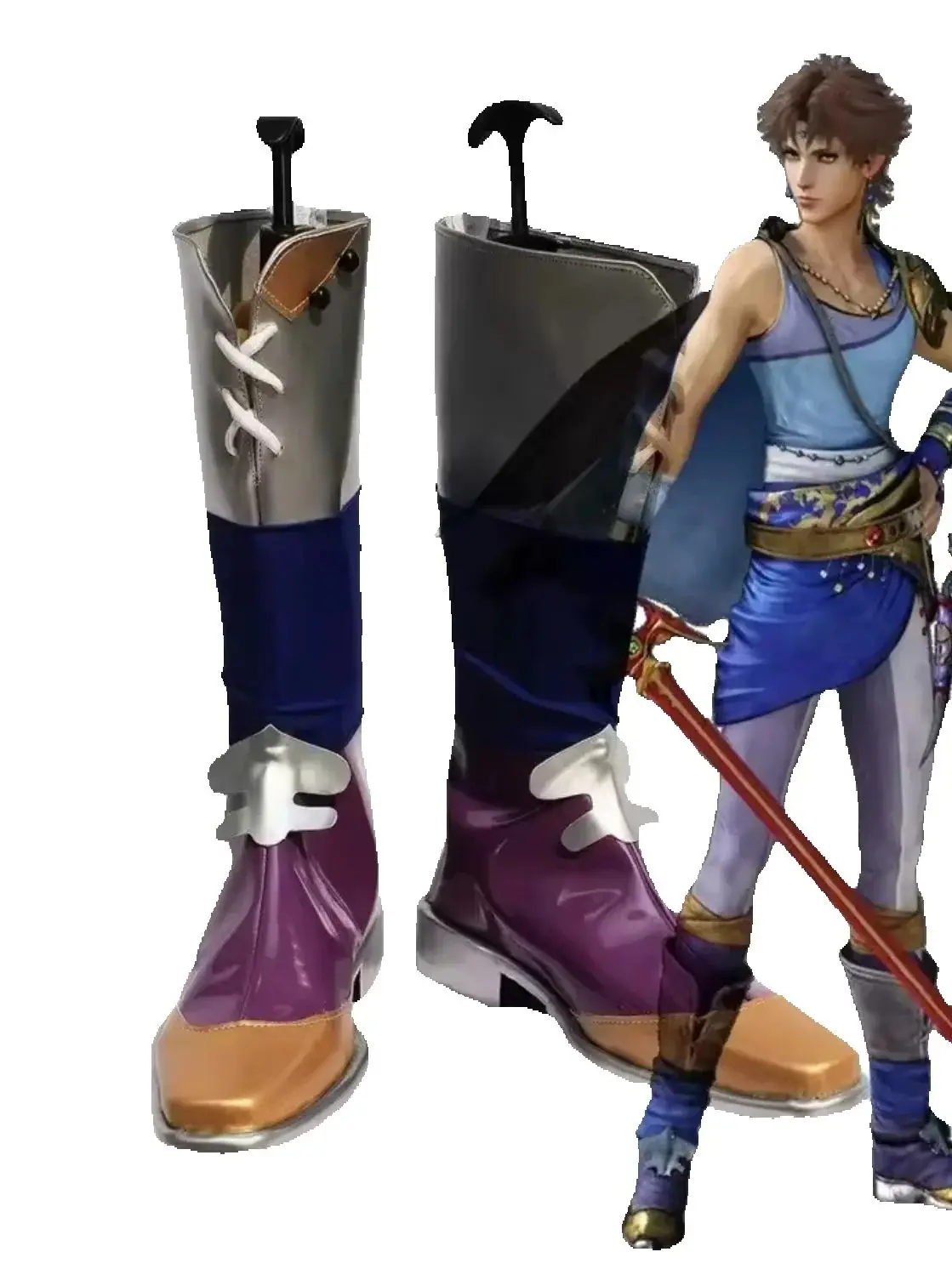 

Final Fantasy V Bartz Cosplay Boots Shoes FF5 Main Character Shoes Any Size