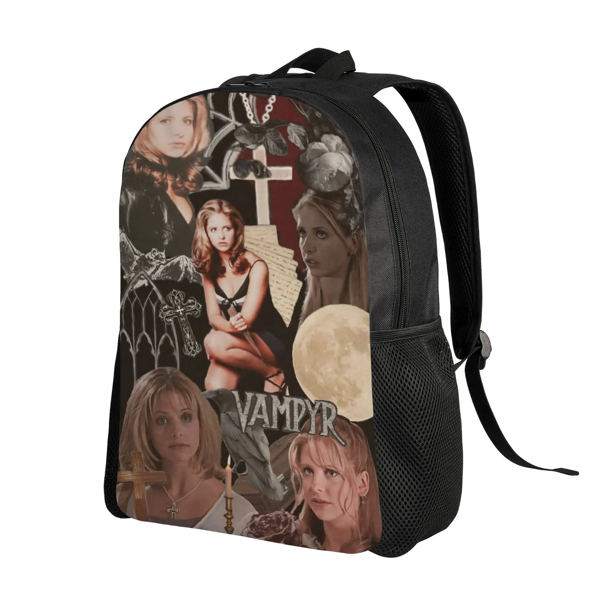 Buffy the Vampire Slayer Backpack for Men Women Casual Student Hiking Travel Daypack Horror Movie Laptop Shoulder Bag