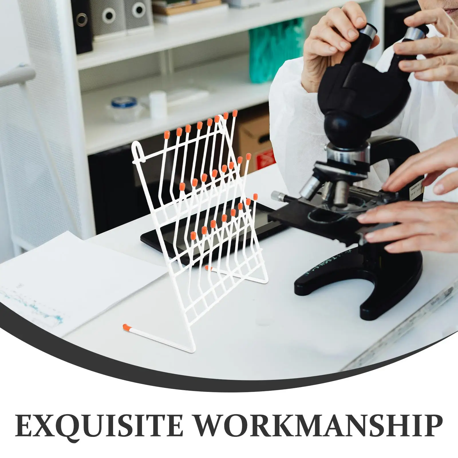 Laboratory Drain Rack Test Tube Stand for Drying Beaker Holder Peg Iron Dryer Machine