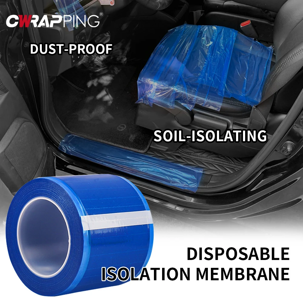 

Disposable Isolation Membrane DIY Tear-away Car Stickers Dust-proof Plastic Anti-Fouling Sheets Wrap for Home Auto Accessories