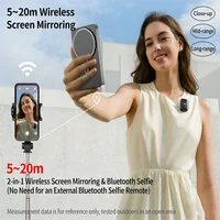 Monitor Magnético para Teléfono con Grabación de Video para iPhone y Android, Control Remoto Bluetooth, Cámara Trasera para Selfies, Vlog y Transmisión en Vivo