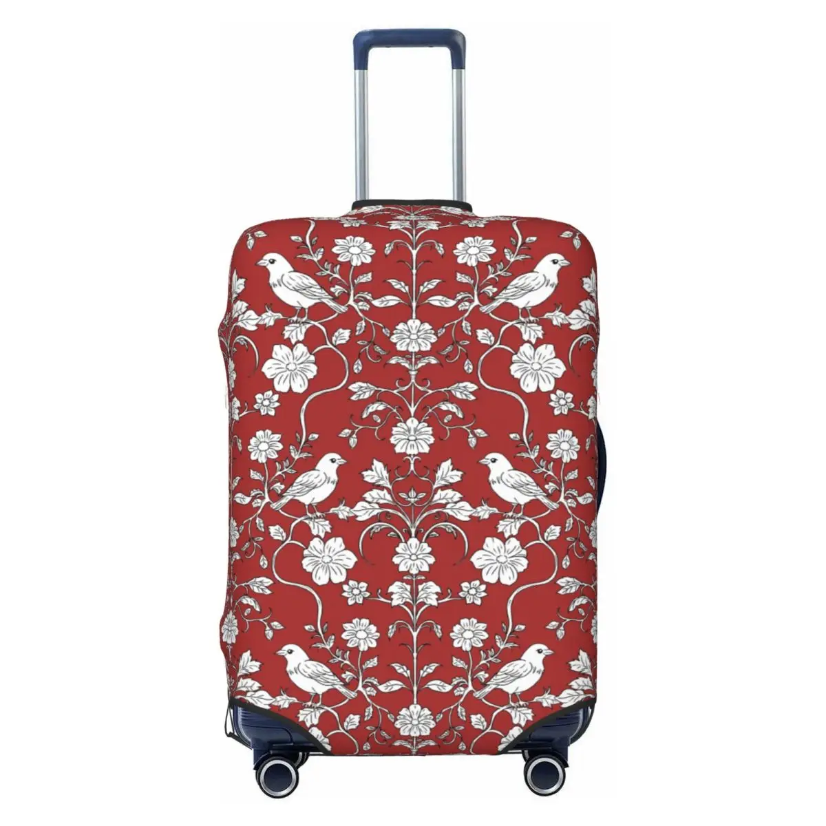 

Birds And Flowers Pattern Travel Luggage Cover Washable Suitcase Cover Protector Fit 18-32 Inch