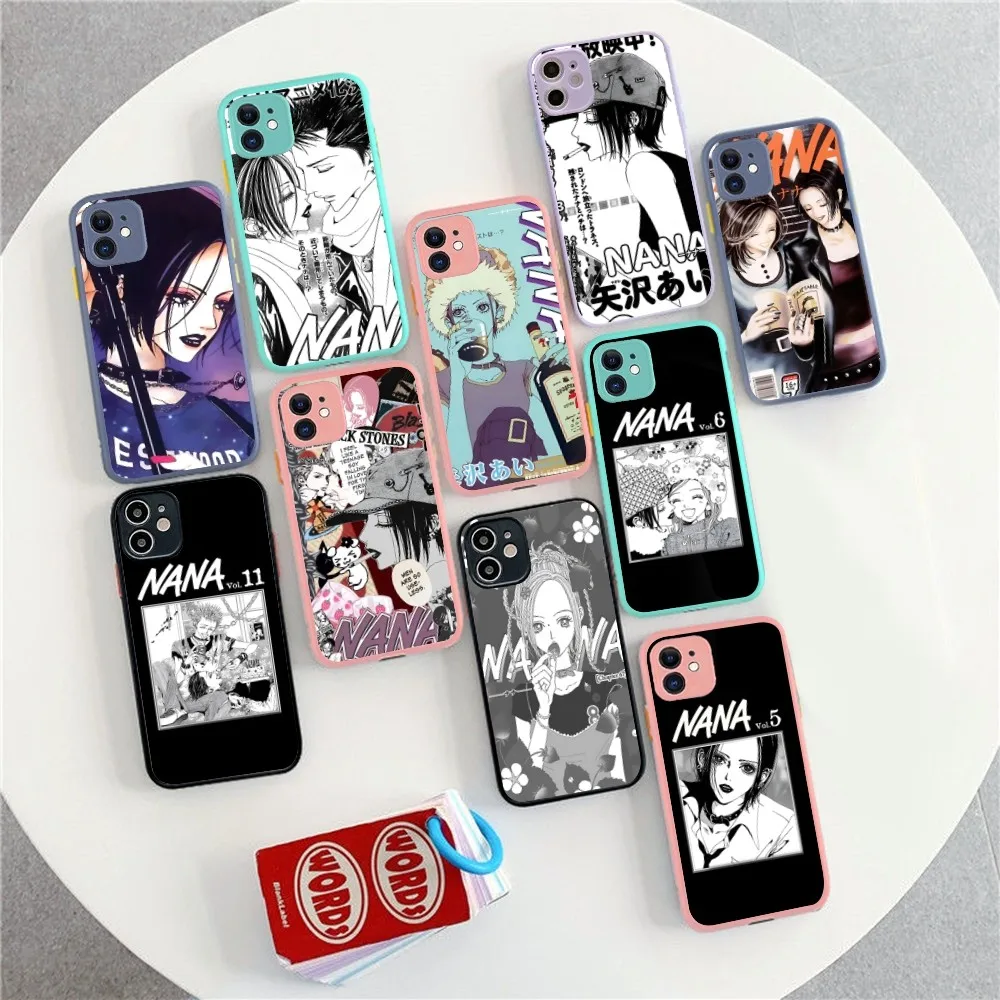 

Anime Nana Osaki Line Phone Case For IPhone 14 X XR XS 7 8 Plus 11 12 13 Pro MAX 13mini Matte Shockproof Case