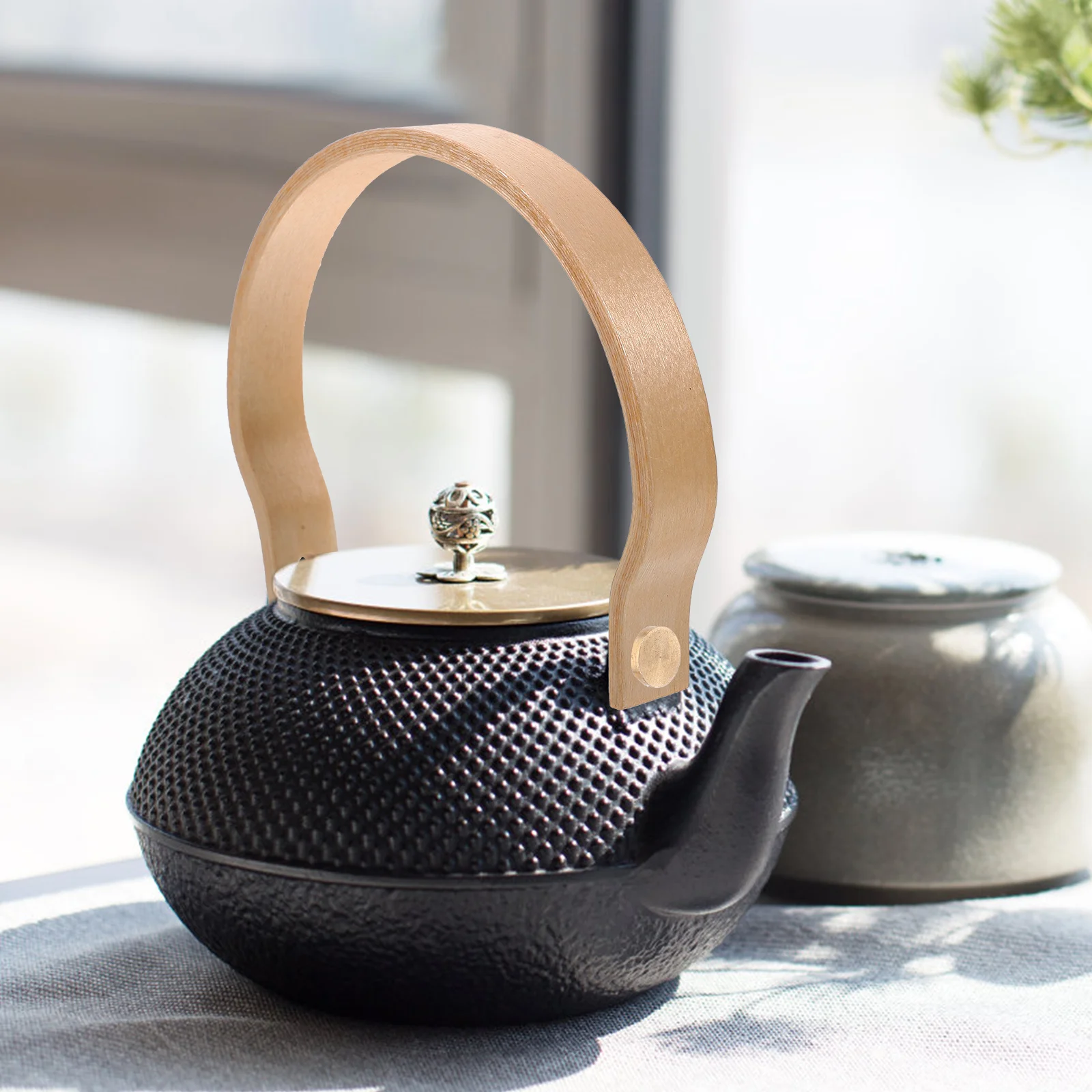 

Wooden Teapot Ergonomic Kettle Grip Compact Retro Retro Kettle Grip Replacement Wear Resistant Kitchen Utensils