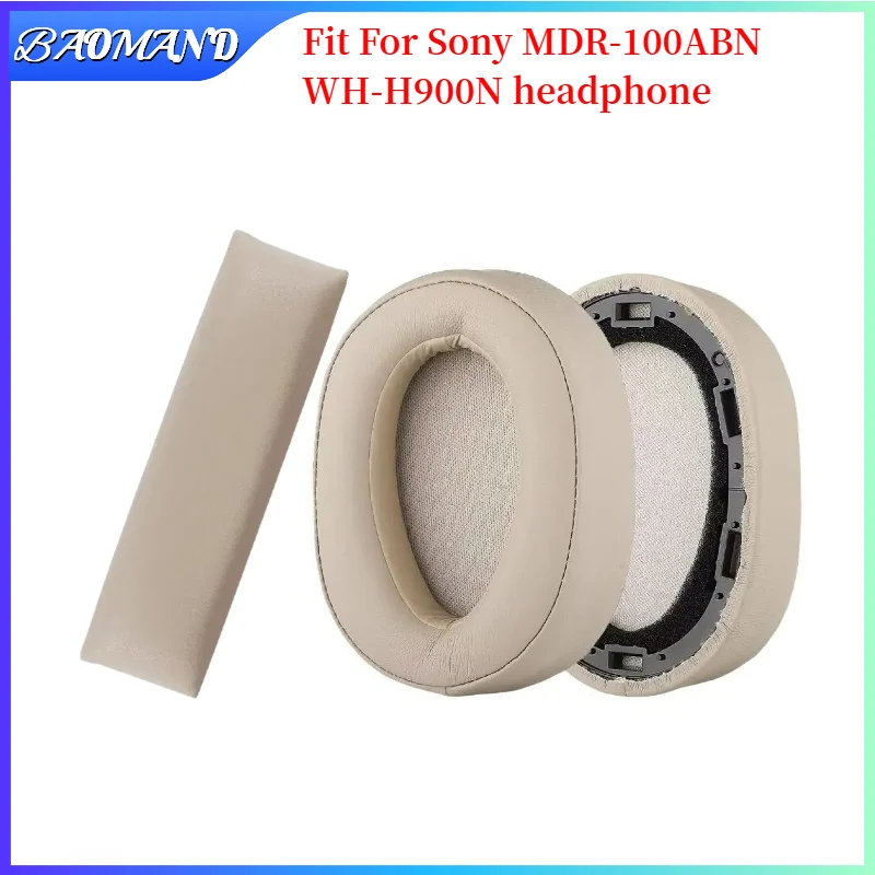 

BAOMAND For Sony MDR-100ABN WH-H900N Headphone Replacement Leather Pads High Quality Foam Pads Ear Pads