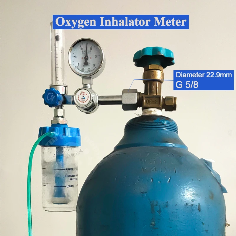 Oxygen Inhalator Meter Pressure Reducing Valve Regulator Reducing Pressure Flow Meter Gauge