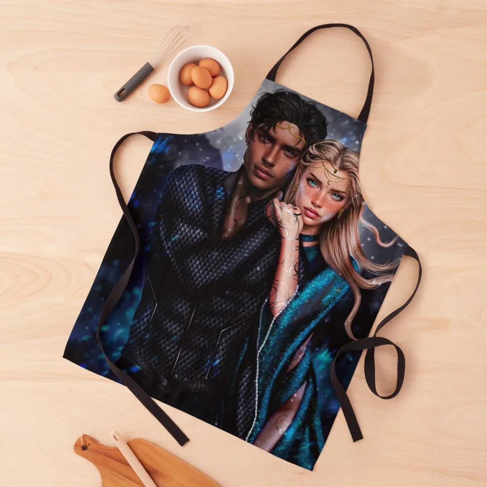 Feyre Archeron and Rhysand Darling from Acotar Apron Home and kitchen products Cooking Apron