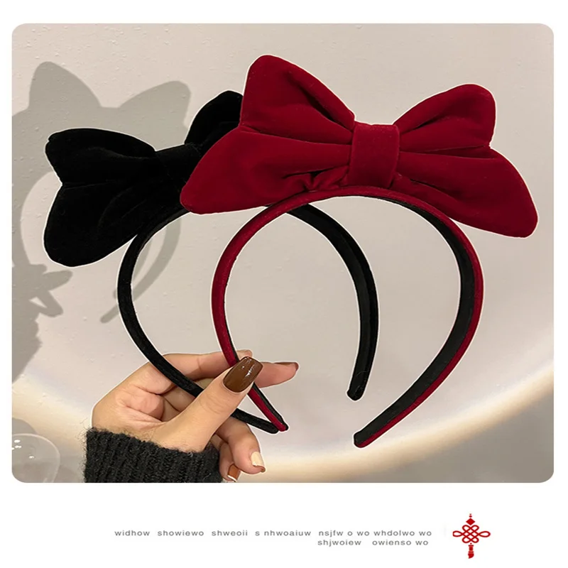 Floral toothed children hairband velvet non-slip fabric hair accessories sweet and cute bow princess party headdress gift