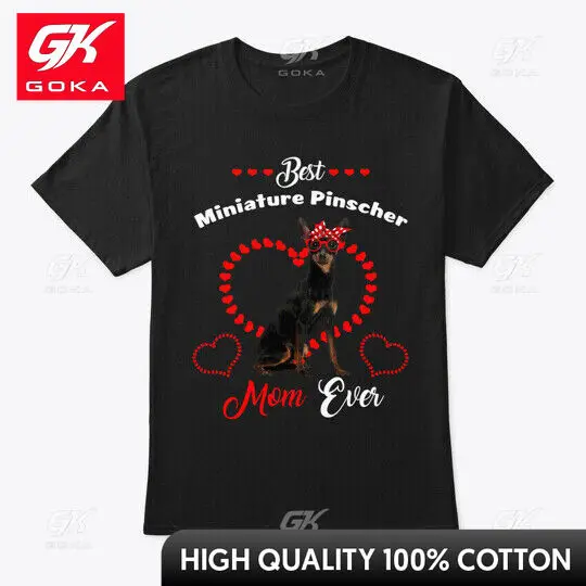 Camisetas con gráficos de perro Pinscher en miniatura, la mejor mamá de todos los tiempos, ropa para hombre, camisetas y camisetas nuevas de algodón para mujer, camisetas divertidas de verano