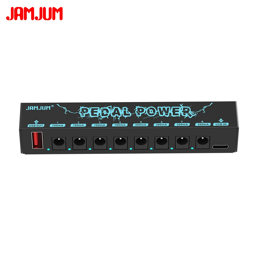 9V Isolated Pedal Power Supply Type C Input Guitar Pedal Power for Guitar Effector 8 Isolated DC Output Isolated