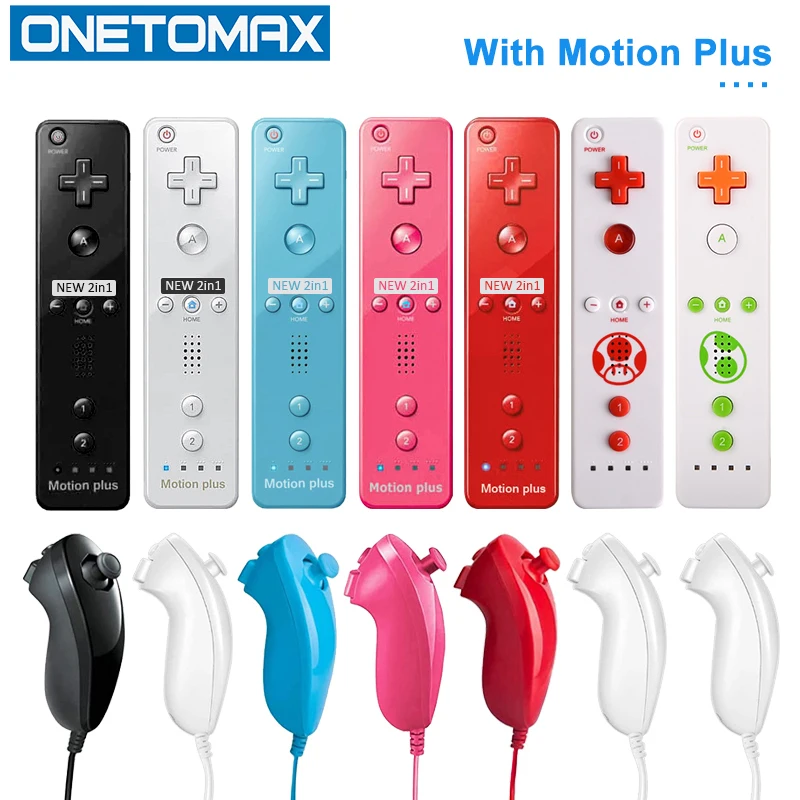 

Built-in Motion Plus Wireless Remote Gamepad Controller For Nintendo Wii Nunchuck For Nintend Wii Remote Control Joystick Joypad