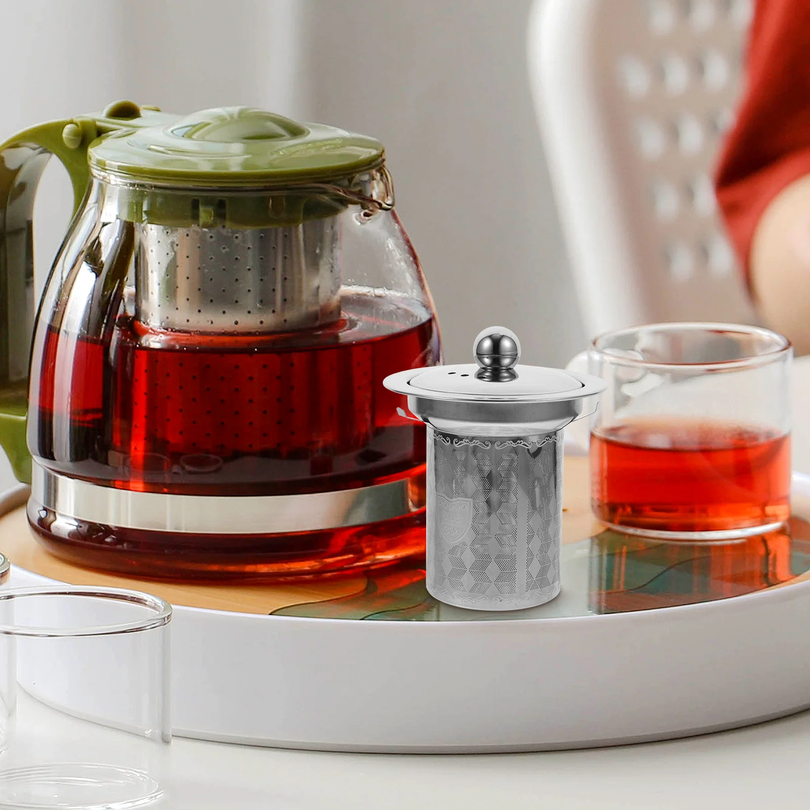 

Tea Strainer Fine Bowl Reusable Infuser for Loose Stainer Filters Stainless Sifters Accessories Drinkers Brewer Teapot