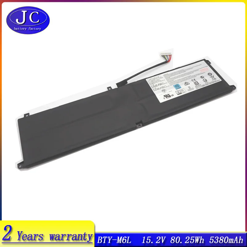 

JCLJF BTY-M6L new Battery For MSI GS65 GS75 Stealth Thin 8RF 8RE PS63 P65 P75 Creator 8RC 8SC 9SC 9SE MS-16Q3 MS-16Q2 Series