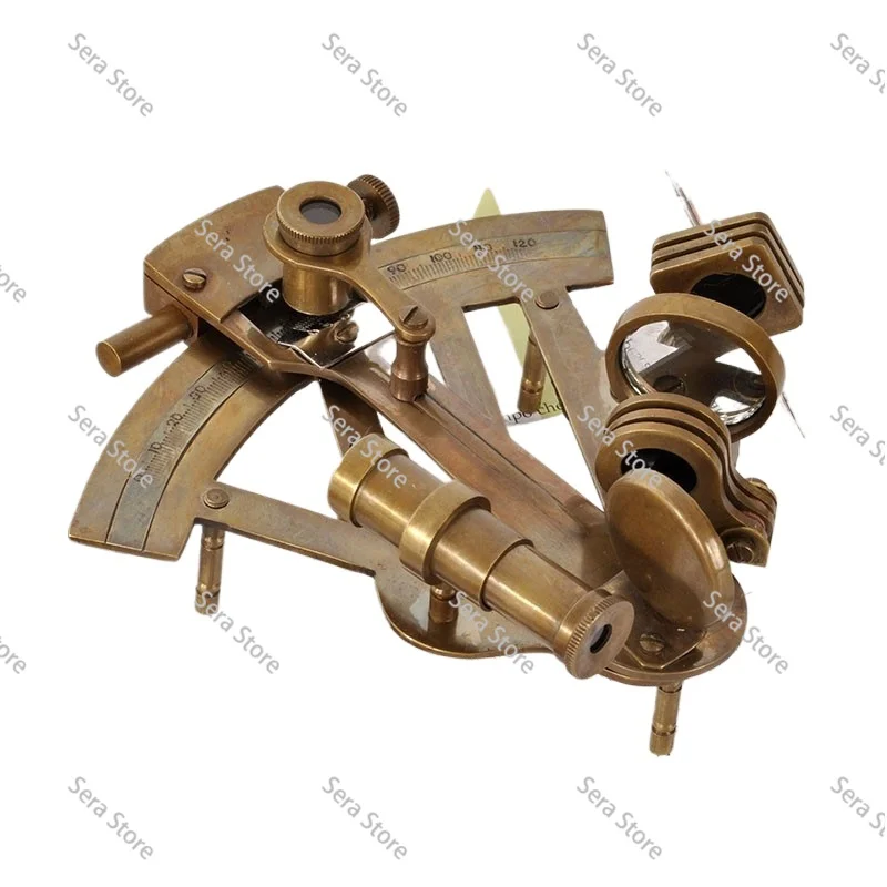 Pure Copper Retro Nostalgic Antique Ornament Sextant Model Nautical Photography Props