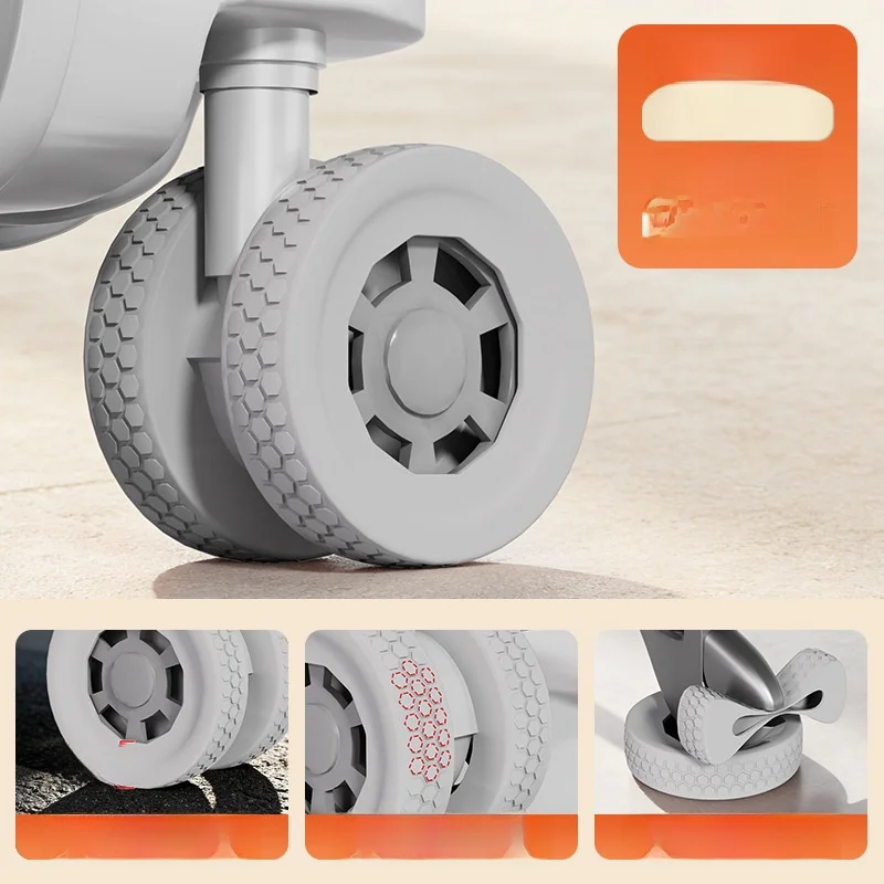 Flexible Silicone Wheel Covers for Suitcase Casters Quiet Smooth Rolling Non Slip Grip Protective Sleeves 5.7 1.48cm Size Option