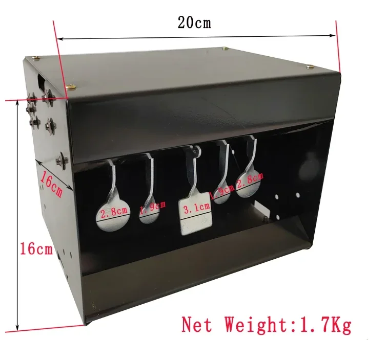 Tactical Swing Aim Shooting Target Box, Automatic Reset Pellet Trap Contains 5 Targets, Hunting Air Gun Can Be Reset Target Box