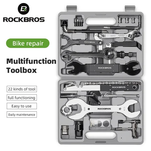 ROCKBROS Kits de herramientas de reparación de bicicletas 44 en 1 herramientas de reparación multifunción de bicicletas profesionales juego de llaves herramientas de ciclismo