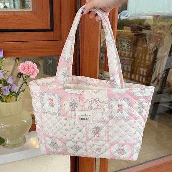 Cartoon Print Dames Schoudertas Grote Capaciteit Dames Draagtassen Zachte Gewatteerde Vrouwelijke Reizen Boodschappentassen Meisjes Boekentas