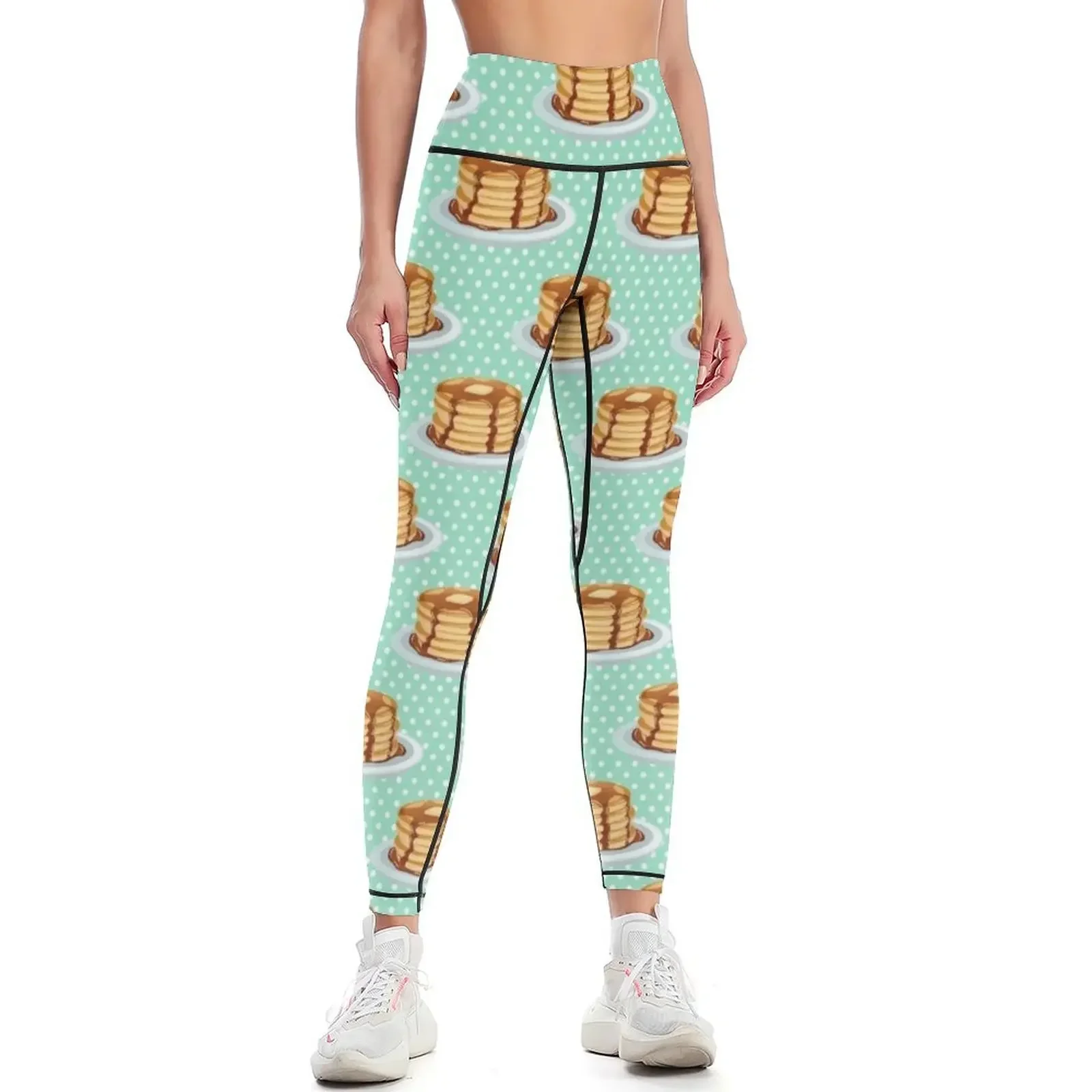 

Pancakes with Maple Syrup Pattern Leggings Women sports exercise clothing for Leginsy push up Womens Leggings