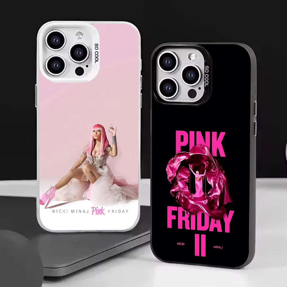 

Nicki Minaj Rapper Phone Case For IPhone 16 15 14 13 12 11 Pro Max Plus Color Shockproof Back Silver Cover