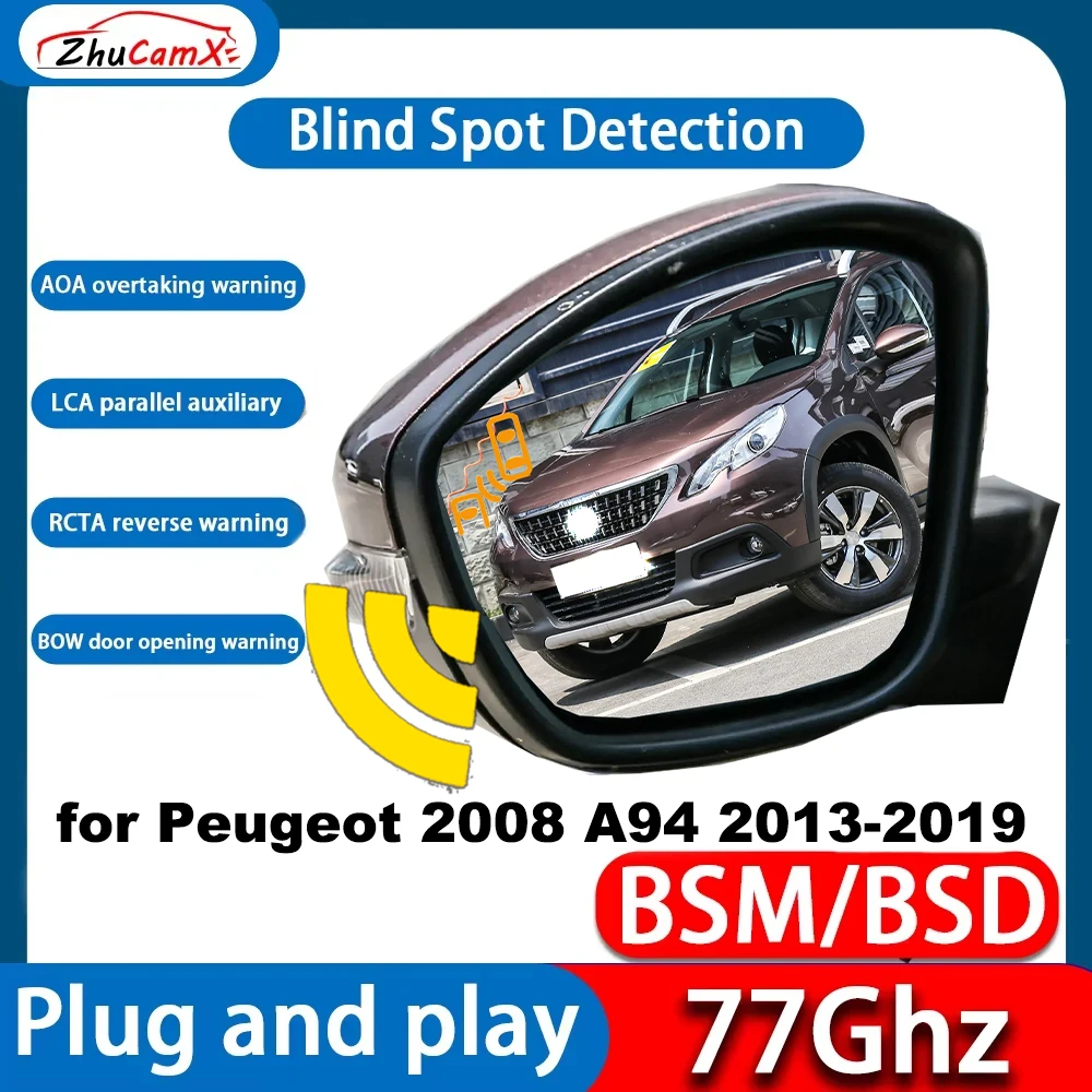 for Peugeot 2008 A94 2013-2019 OEM Blind Spot Assist Monitor Monitoring Detection BSM BSA BSD System 77Ghz Millimeter Wave Radar