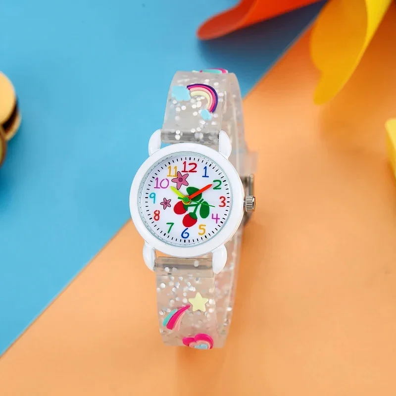 Jam Tangan Anak Perempuan Jam Tangan Kuarsa Silikon Anak Laki-laki Perempuan 3D Hadiah Anak Jam Tangan Anak
