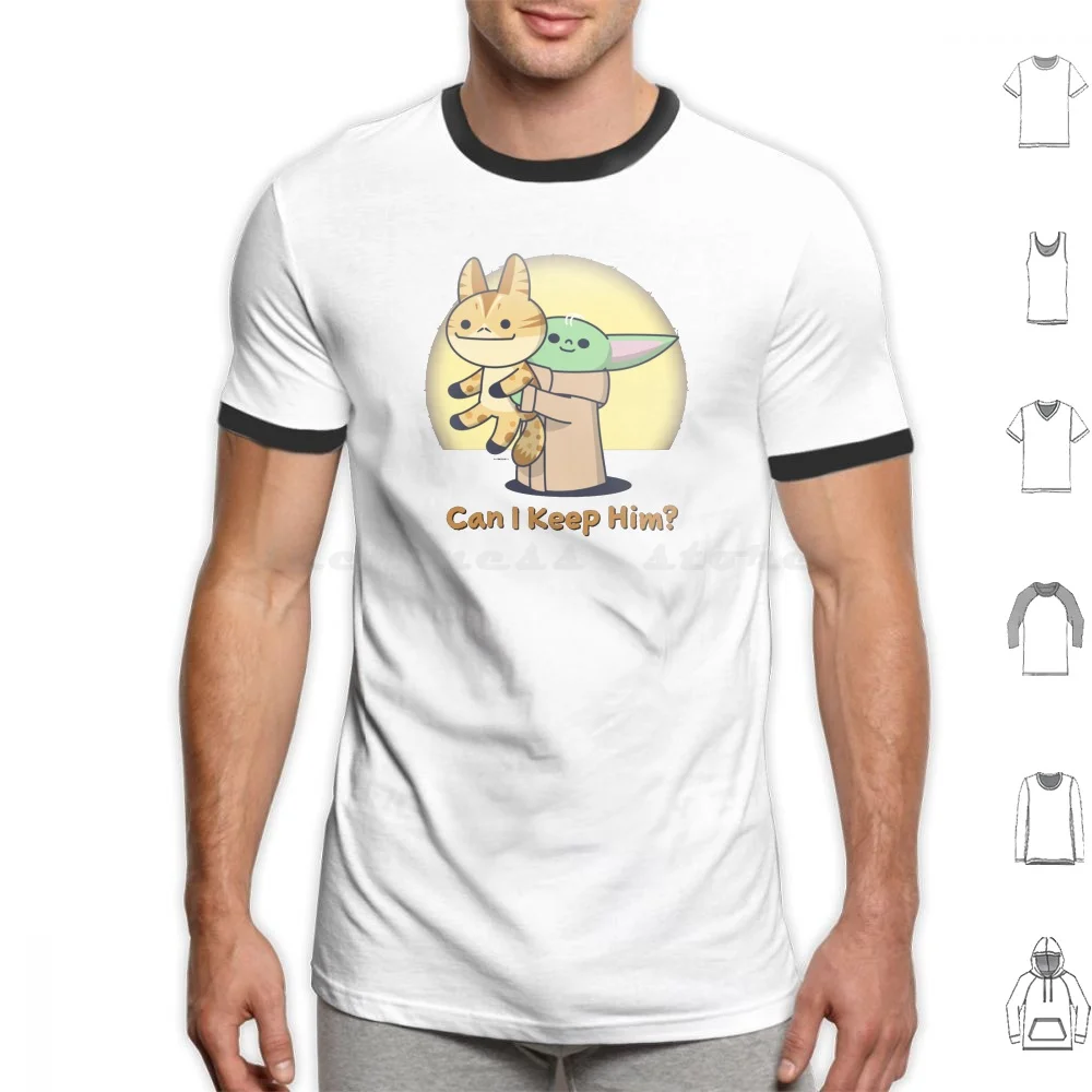 Can I Keep Him ? T Shirt 6Xl Cotton Cool Tee Cat Kitten Smol Friends