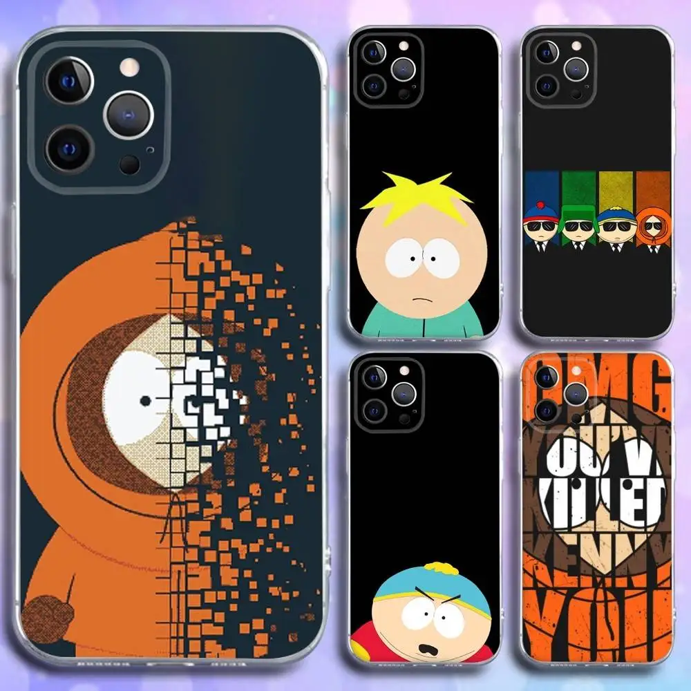 

Cartoon S-South Park Phone Case For iPhone 16e,16,15,14,13,12,11 Plus,Pro,Max,XR,XS,X,Plus,SE,Mini Transparent Soft Cover