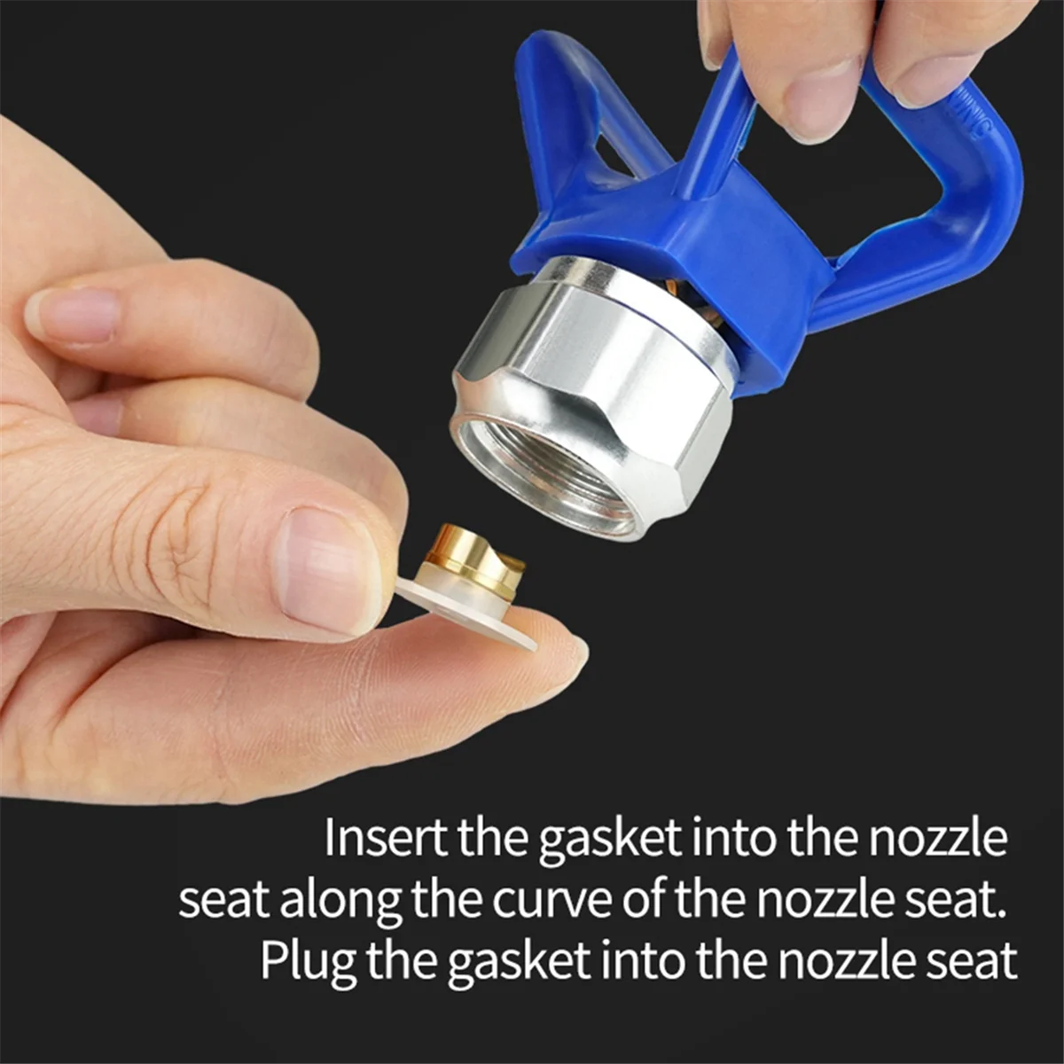 Universal Reversible Tip Gasket for Airless Nozzle Guard Seals Tip Holder Seedle for Airless Sprays Vogue
