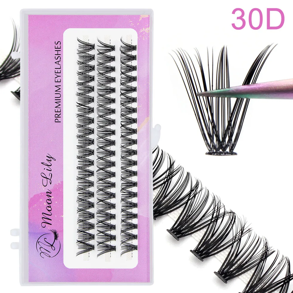 Mond lilie profession elle 20d 30d Einzel cluster Nerz Wimpern Verlängerung 3d Volumen effekt natürliche weiche Make-up Pfropfen Faux Wimpern – Detail 15