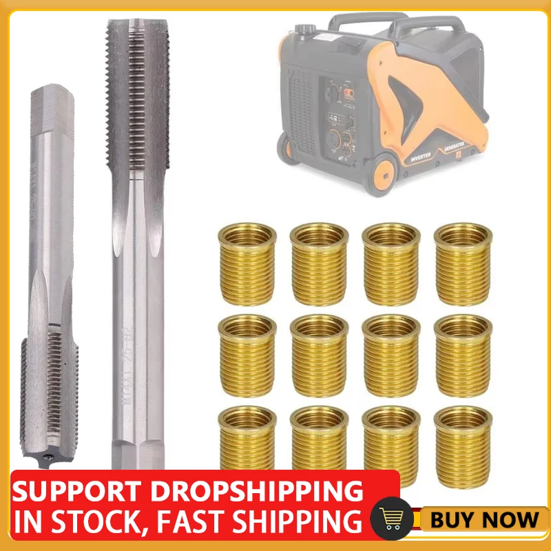 Spark Plug Thread Repair Kit M14x1.25 Inserts Kit 13pcs Screw Thread Tool Set M16x1.25 Tap For Spark Plug Repair M14 X 1.25