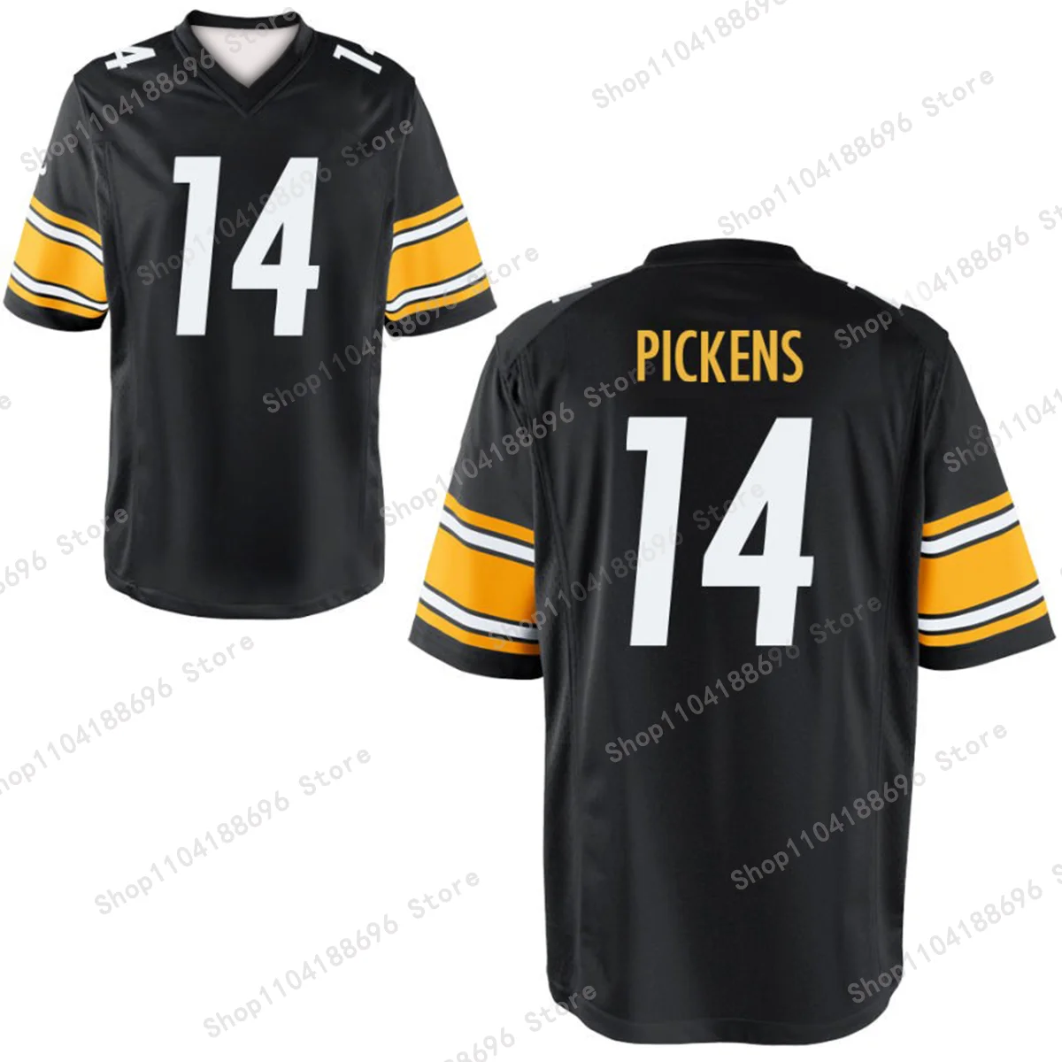 Pittsburgh Steelers Youth Custom Game Jersey - Black  Jersey Size:S-4XL （Print Custom Name Number）Top Quality