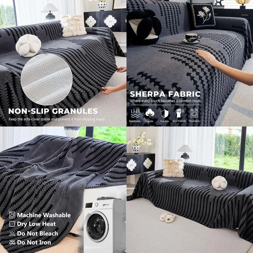 

Чехол для дивана на 3-4 места, моющийся, устойчивый к царапинам, для владельцев домашних животных, серый, 71x150 см