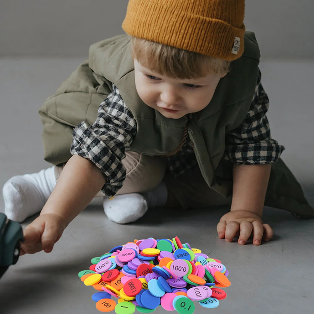 

320 Pcs Number Round Disks Math Learning Toys Kids Classroom Educational Aids Place Value Discs EVA Material Safe Bright Colors