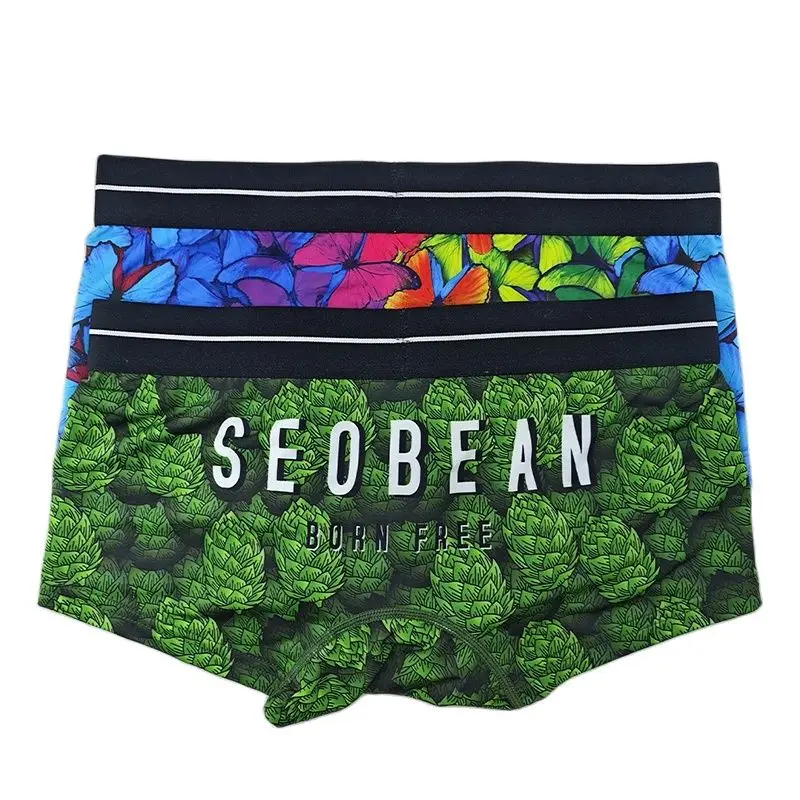 Sexy Men\'s Underwear Boxers Hombre SEOBEAN Men\'s Panties Ice Silk Calzoncillos Hombre Breathable Boxer Summer Underpants