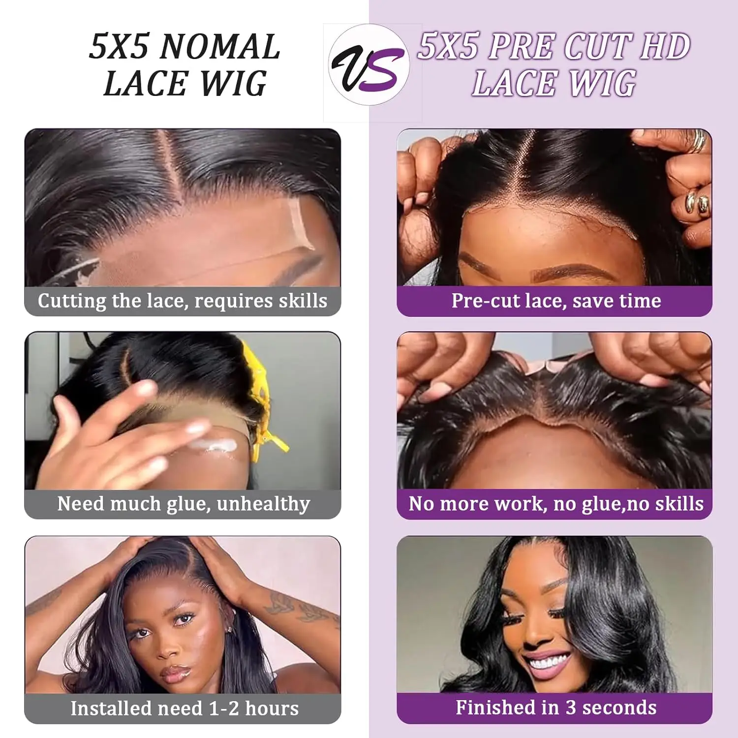 Body Wave Lijmloze Pruik Menselijk Haar Hd Transparante Kant Voorpruik Klaar om te dragen 4x4 5x5 Vetersluiting Pruik Menselijk haar Pruik Voor Vrouwen