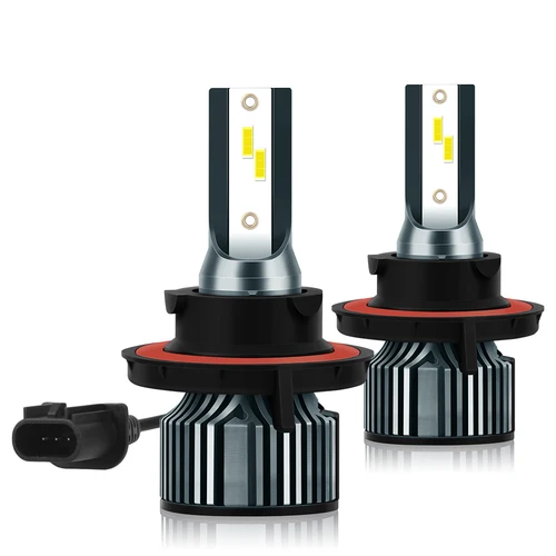 Imagen 2 del producto 2 uds H13 bombillas de faros LED de haz alto y bajo 3570 Chips CSP luz LED de coche superbrillante luz automática con ventilador