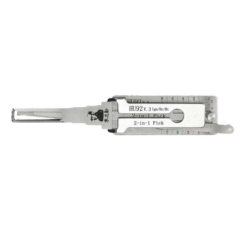 LISHI 2 in 1 HU92 V.3 Lock Pick Ignition Decoder Door Locksmith Tool Lock Opener for New BMW Land Rover Models Vertical Milling