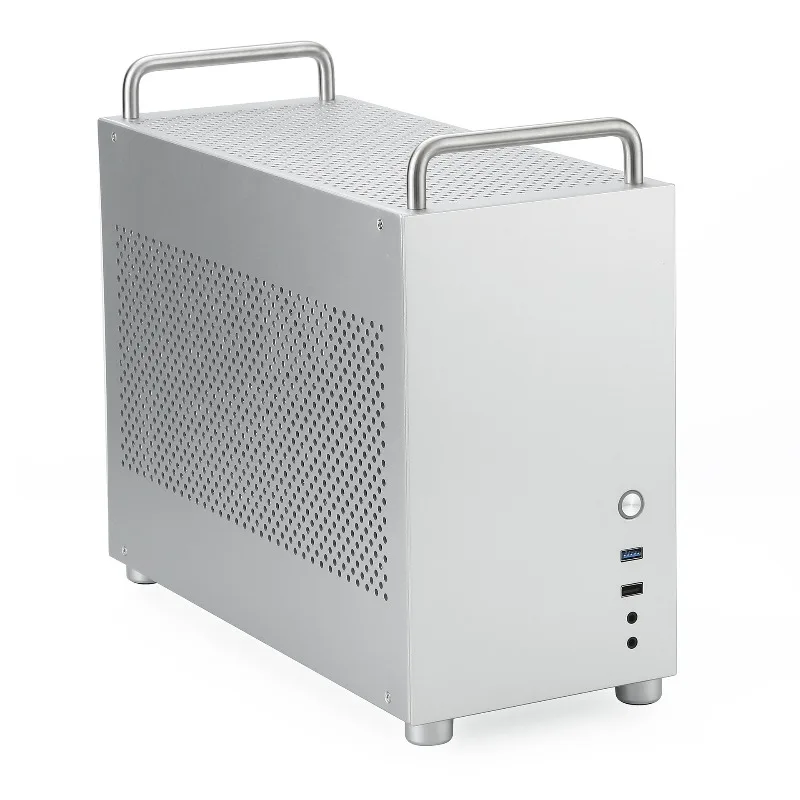 

SKTC HXBOX 100 PLUS MATX Case - 2mm Aluminum, Supports ATX PSU, 340mm GPU, 130mm CPU Cooler, Handle Option