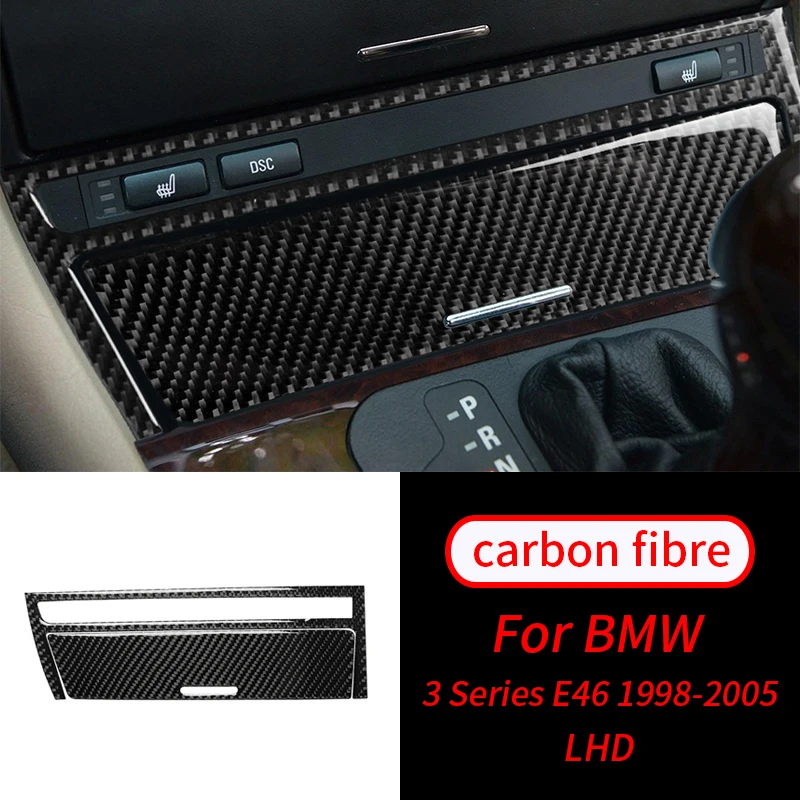 

For BMW 3Series E46 1998-2005 Real Carbon Fiber Car Interior Central Cover Decor Trim Car Stickers Car Interior Accessories