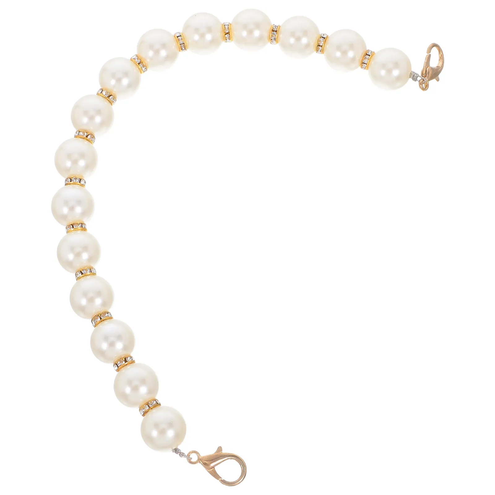 1Pcs Pearl Chain for Purse Handbag Suitcase Bag Replacement Strap Fashion Pearl Handle Chain Elegant Stylish Bag Accessory Gift