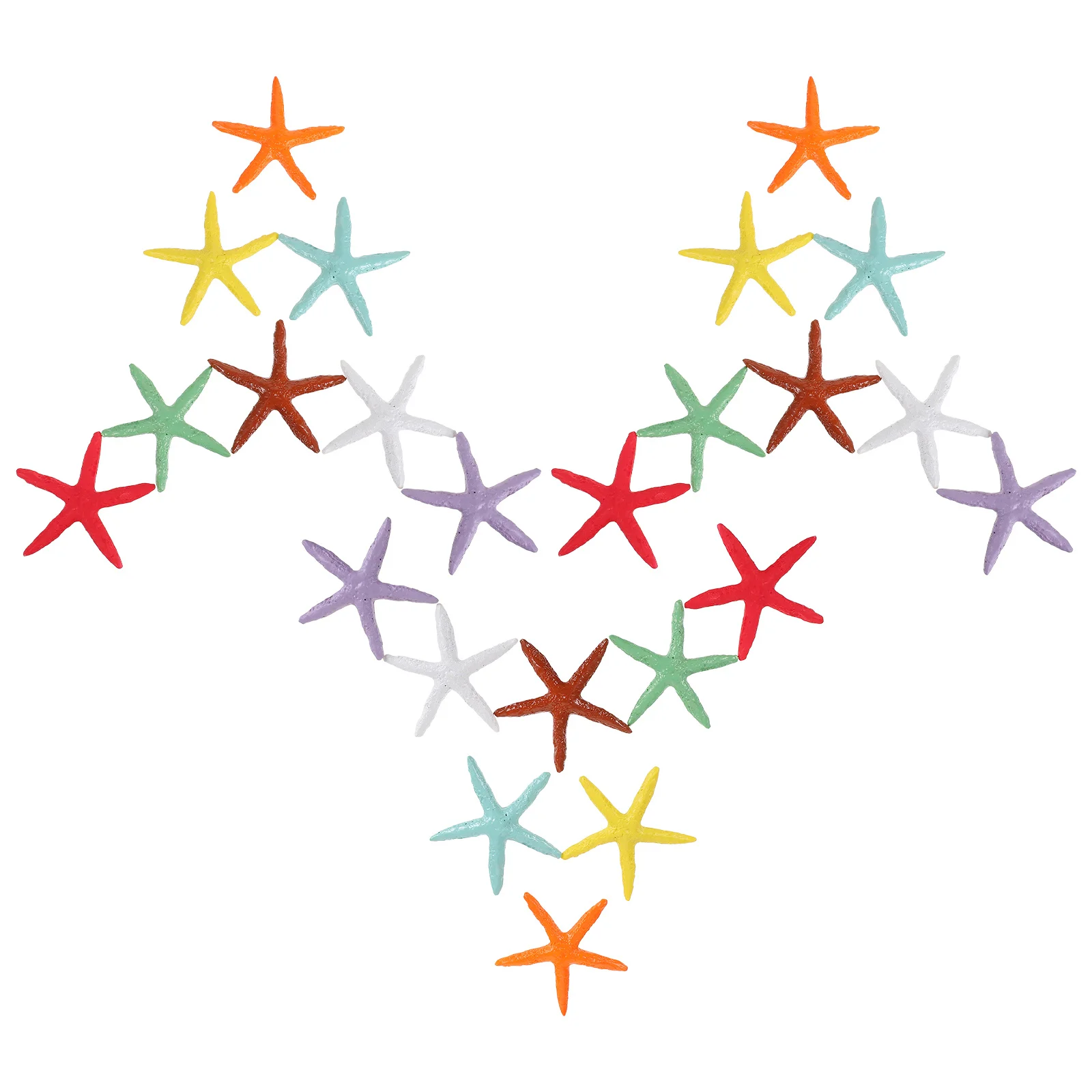 

24Pcs Resin Sea Star Ornaments No Edges Safe for Fish Aquarium Decoration Realistic Miniature Fish Tank Micro Landscape Craft