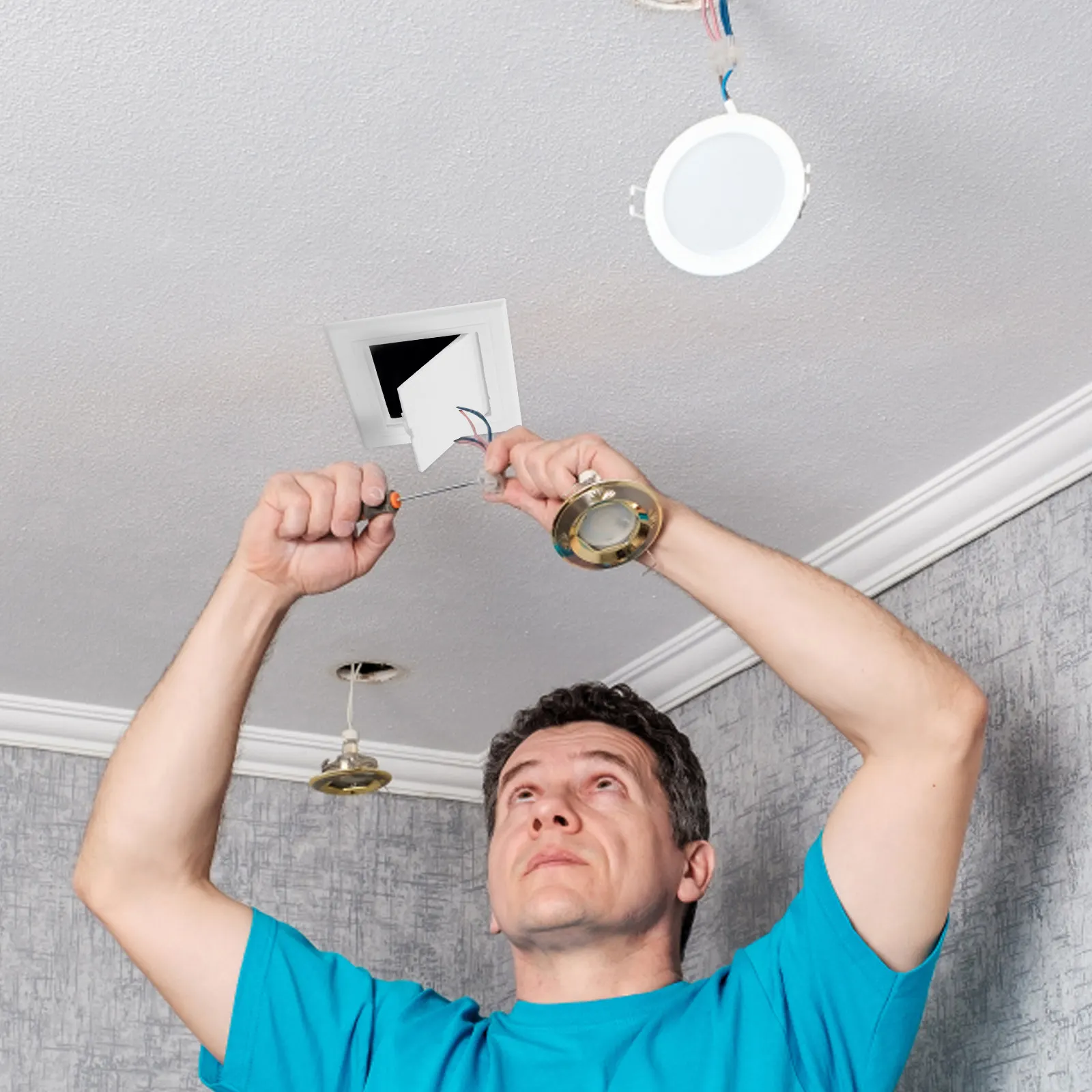 Access Ceiling Panel For For Drywall Builder ABS Material Concealed Latch Flap Maintenance Plumbing