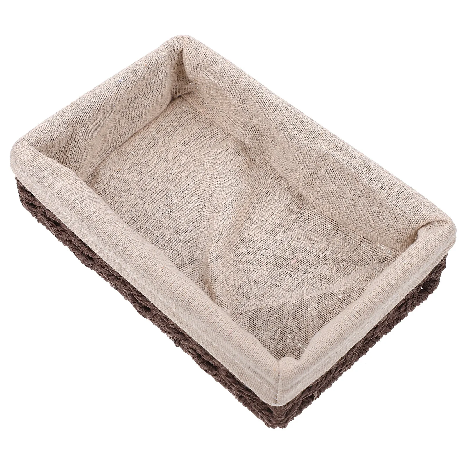 

1Pcs Desktop Sundries Box Hand-Woven Storage Basket for Home Office Organization Natural Twine Woven Decorative Container