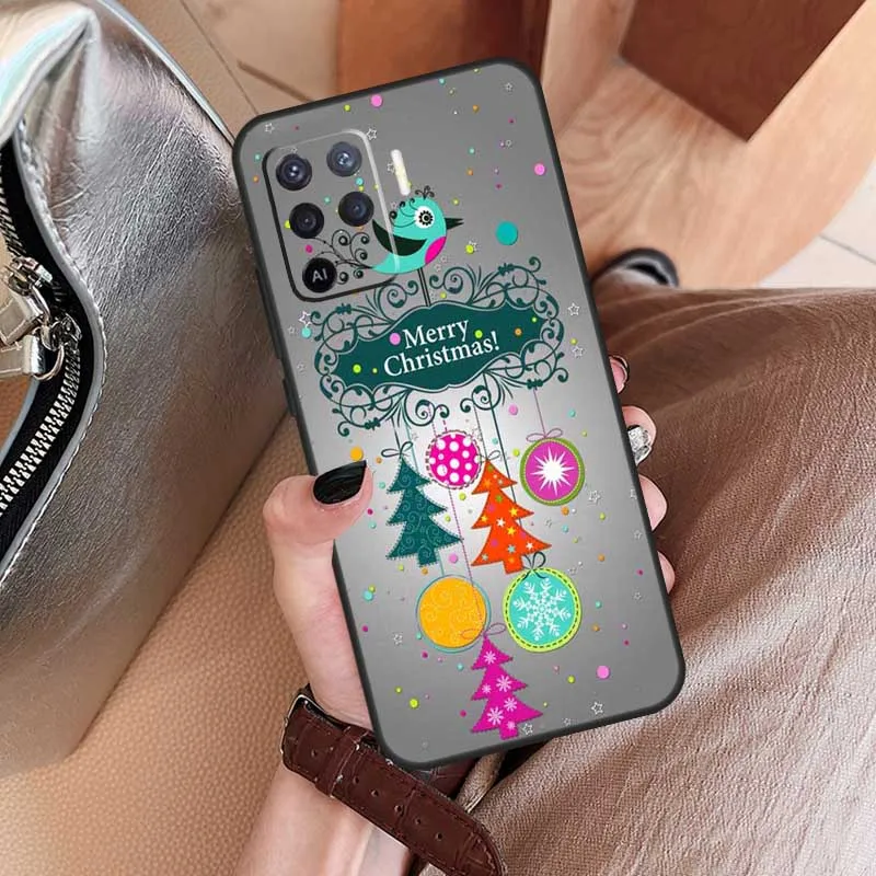 Merry Christmas Decorations Reindeer Cover Case For OPPO A78 A98 A54 A74 A94 A16 A76 A96 A15 A17 A77 A52 A72 A5 A9 A53 A54s A57s