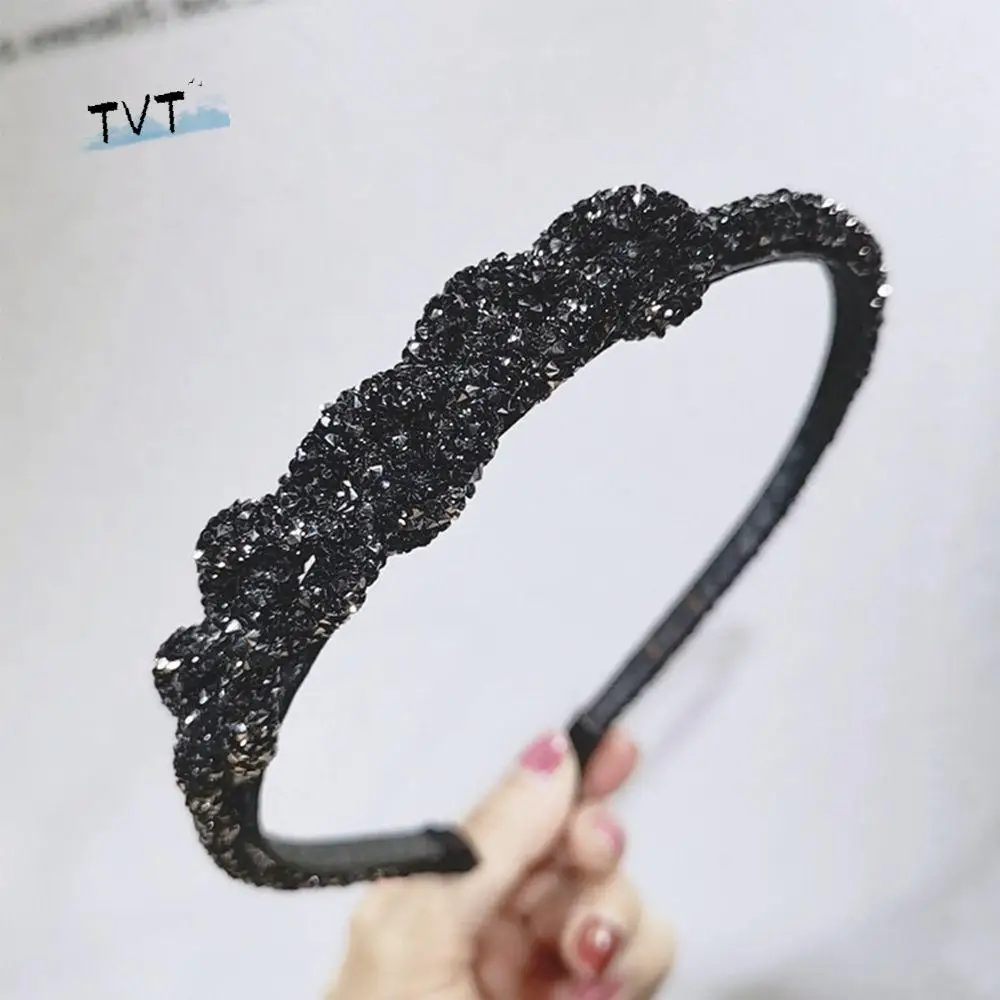

Girls Sweet Rhinestone Crystal Weaving Fashion Headband Headdress Head Hoop Hair Band