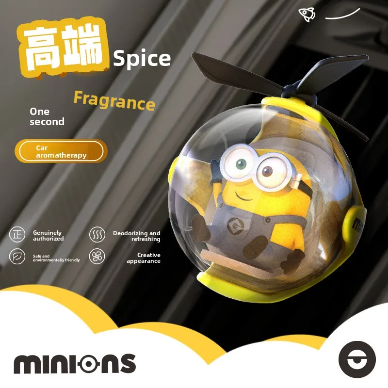 موزع تنفيس هواء للسيارة على شكل كرة طائرة من مينيونز - ديكور داخلي لطيف للسيارة Despicable Me، هدية إبداعية #6