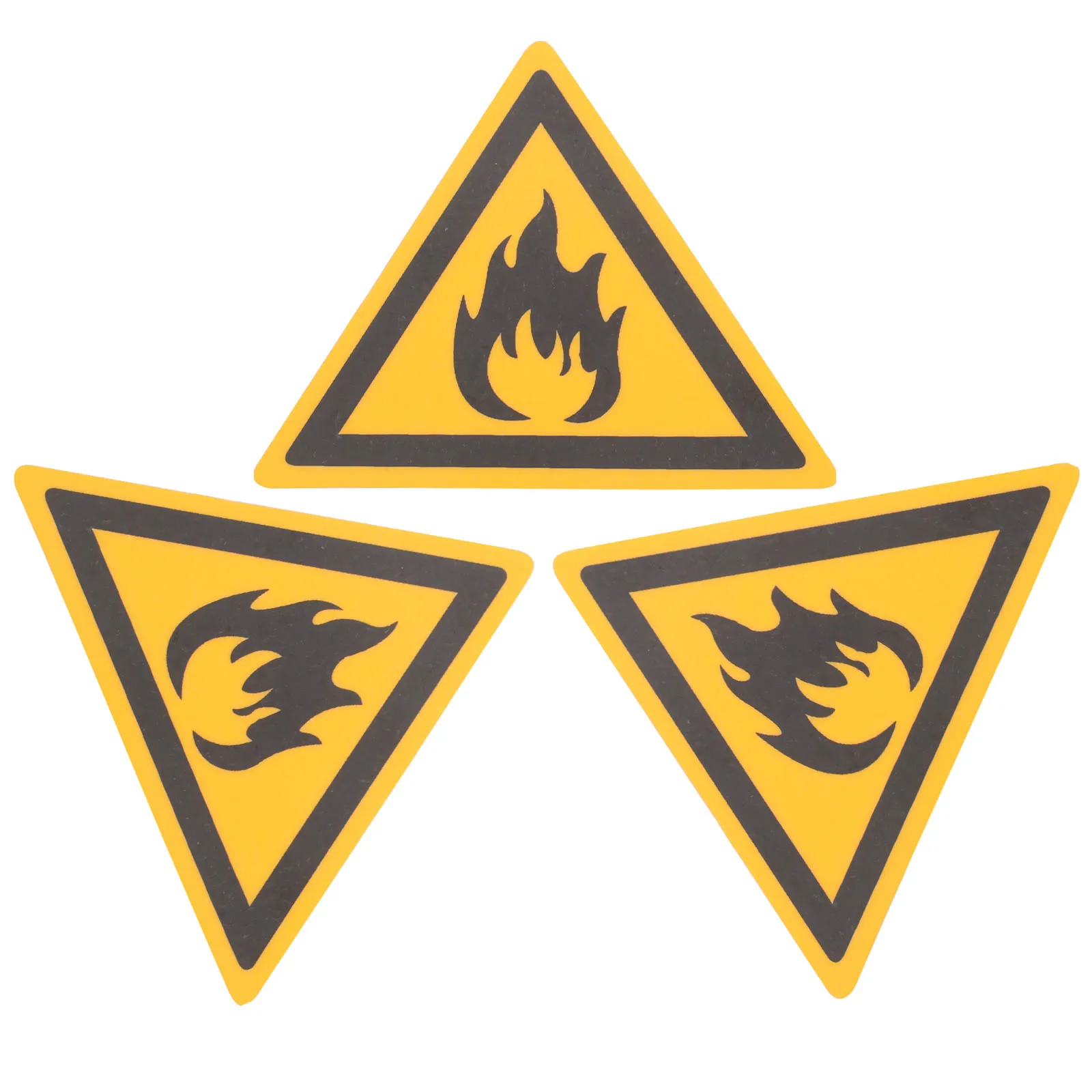 3Pcs Warning Stickers for Safety Sign Decal Scratch Resistant Suitable for Workshop Warehouse Fire Safety Labels