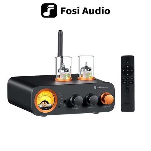 Fosi Audio MC331 amplificador de Audio de tubo 2,0 canales Bluetooth estéreo integrado Mini amplificador de potencia DAC todo en uno para altavoz pasivo
